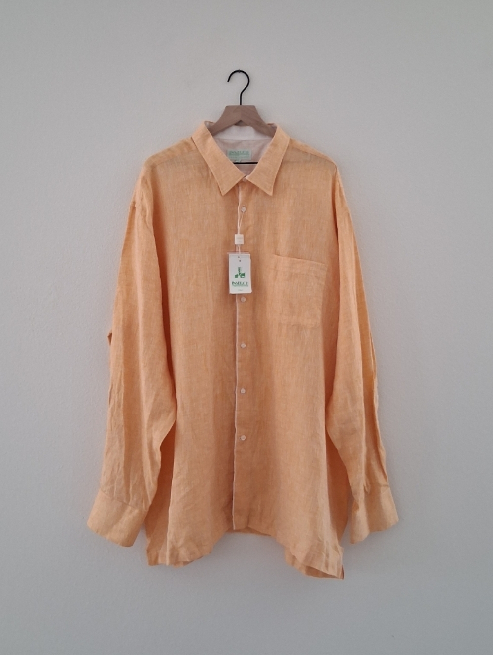 Inserch Collezione 100% Premium European Flax Linen Long Sleeve Shirt